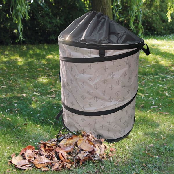 Gartenabfall LILIE PopUp-Sack mit Bodenplatte und Verschluss, anthrazit